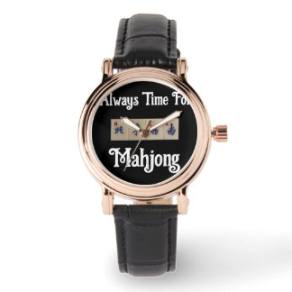 Reloj De Pulsera Cuidado con el jugador de Mahjong.