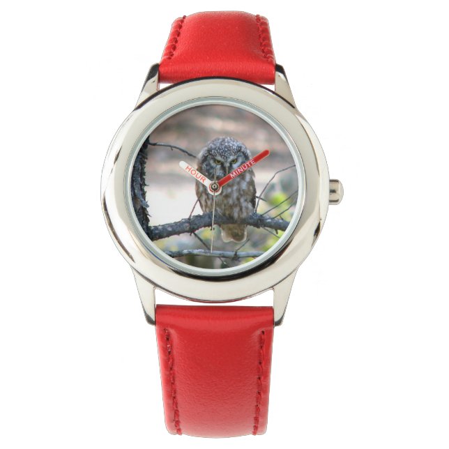 Reloj De Pulsera "Cuidado infantil con lechuza (Anverso)