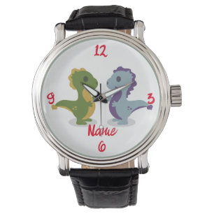Reloj De Pulsera Cuidado par de dinosaurios Thunder_Cove