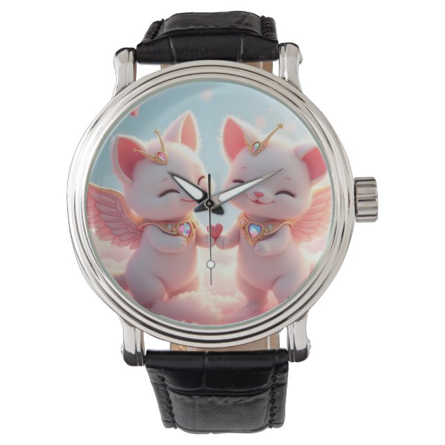 Reloj De Pulsera Cuidados gatos de amor (Anverso)