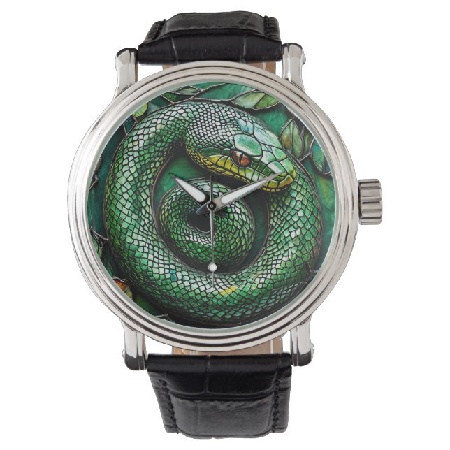 Reloj De Pulsera Culebra verde (Anverso)