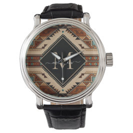 Reloj De Pulsera Cultura india nativa americana estilo boho monogra