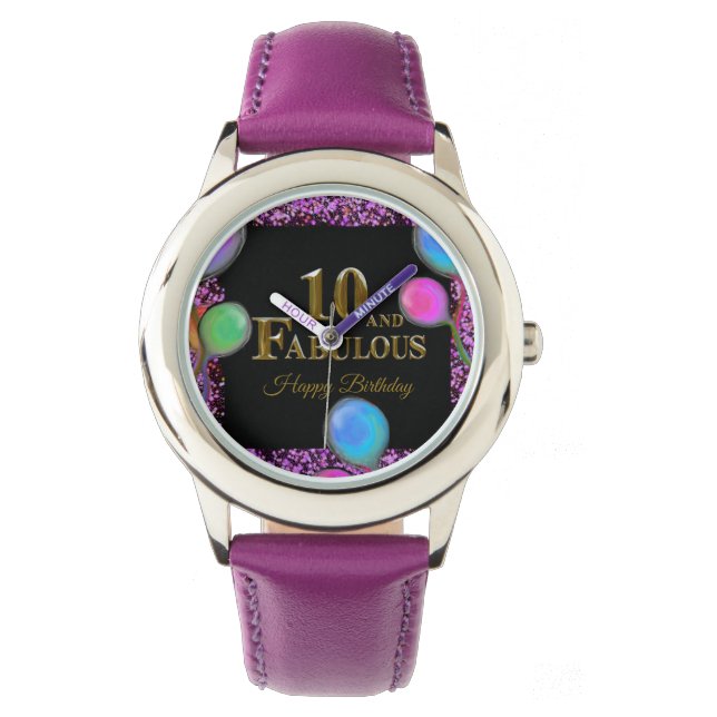 Reloj De Pulsera Cumpleaños 10  (Anverso)