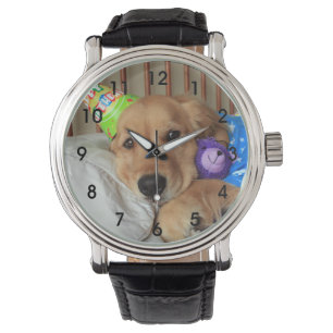 Reloj De Pulsera Cumpleaños del golden retriever