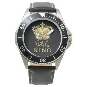 Reloj De Pulsera Cumpleaños King Gold Crown Royal Queen Luxury