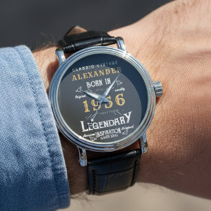 Reloj De Pulsera Cumpleaños o Jubilación Personalizada Nacida En 19