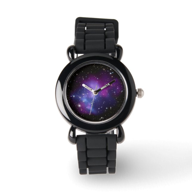 Reloj De Pulsera Cúmulo de galaxias púrpura (Anverso)