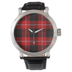 Reloj De Pulsera Cunningham Tartan Red Black Plaid