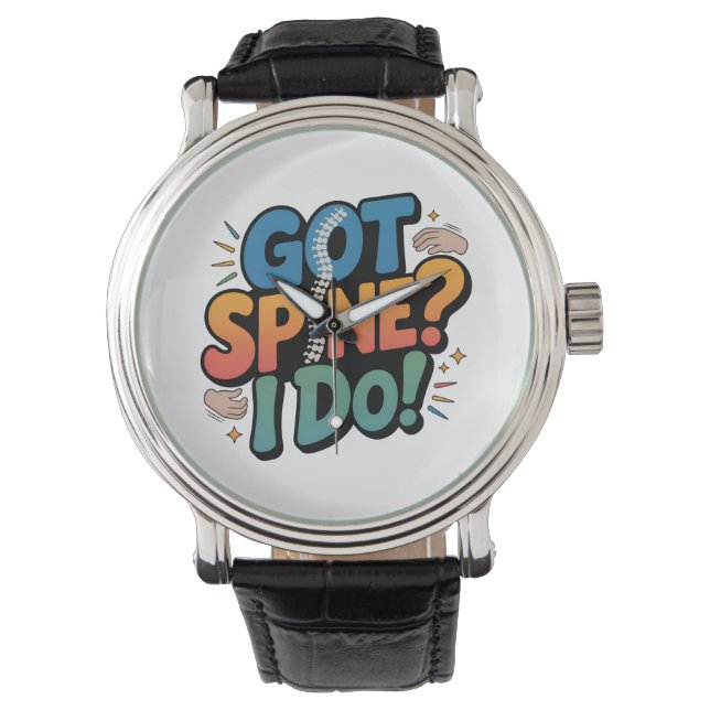 Reloj De Pulsera Cuota de salud de la columna vertebral de Quiroprá (Anverso)