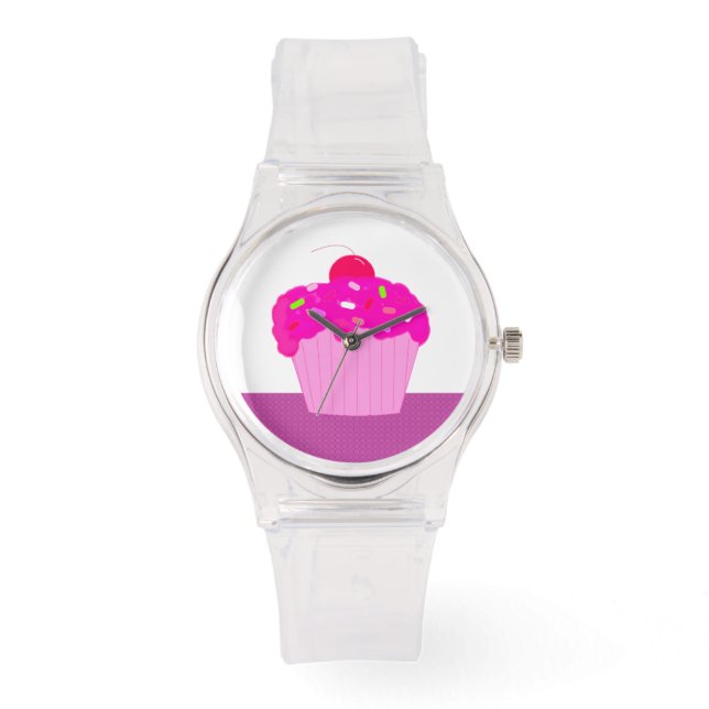 Reloj De Pulsera Cupcake con Sprinkles y una Cereza (Anverso)