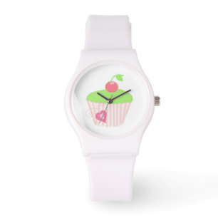 Reloj De Pulsera Cupcake moderno con cerezo encima