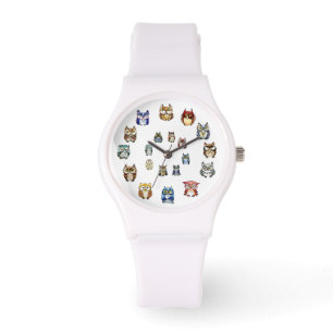 Reloj De Pulsera Curiosas divertidas de color arcoiris