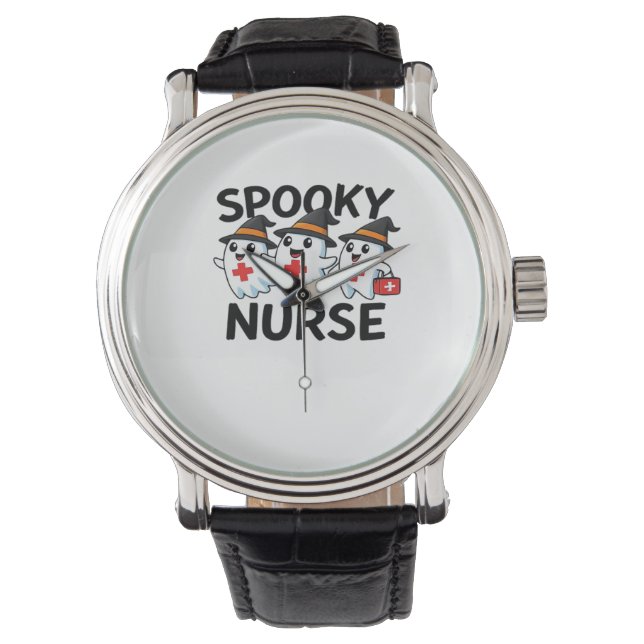 Reloj De Pulsera Curte Halloween Enfermeras Fantasmas Personalizado (Anverso)