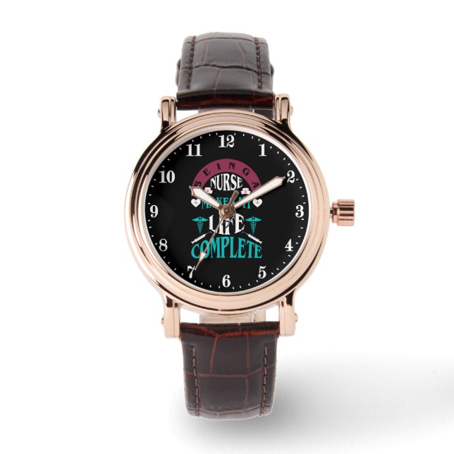 Reloj De Pulsera Curte Nurse life word art (Anverso)