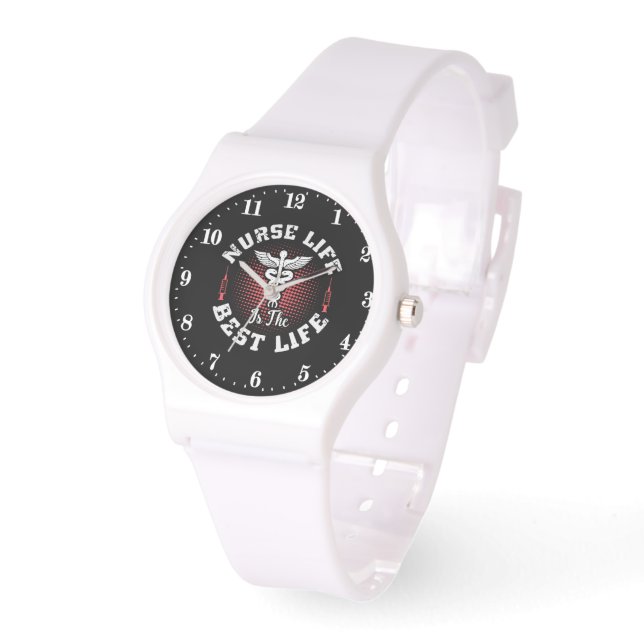 Reloj De Pulsera Curte Nurse life word art (Ángulo)
