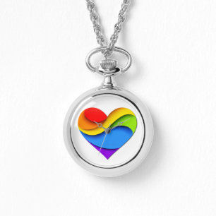 Reloj De Pulsera Curvas del corazón del orgullo de SlipperyJoe form