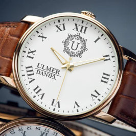 Reloj De Pulsera Custom Anniversary Engraved Name & Initials