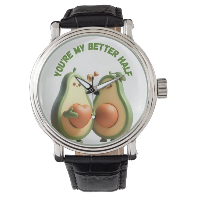 Reloj De Pulsera Custom Better Half Avocado Propose Day Gift (Anverso)
