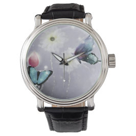 Reloj De Pulsera Custom butterfly blue