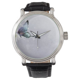 Reloj De Pulsera Custom butterfly blue