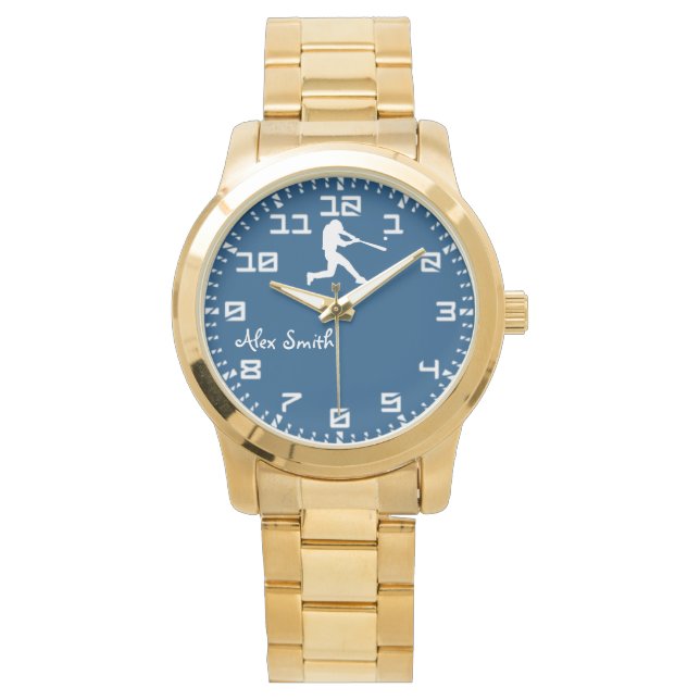 Reloj De Pulsera Custom Name Baseball Player  (Anverso)