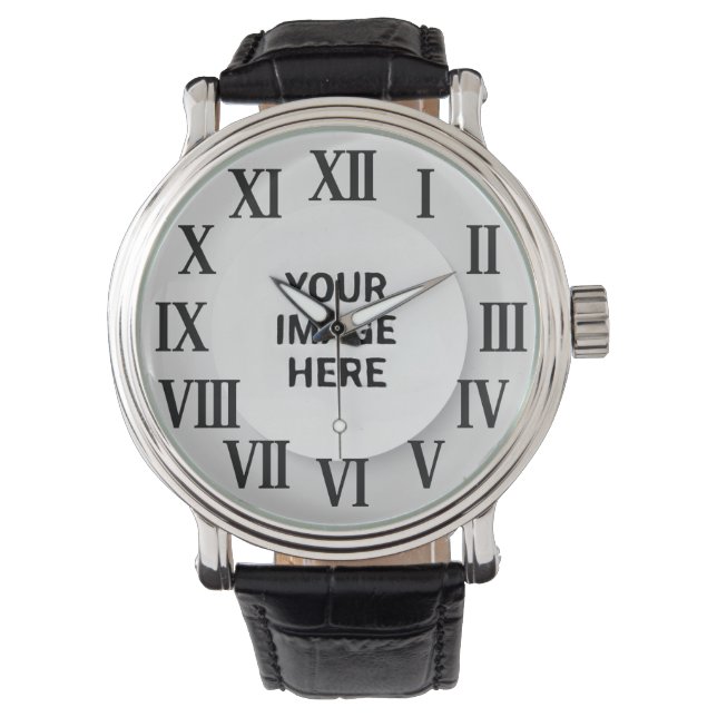 Reloj De Pulsera Custom Photo & Name Engraved Wristwatch  (Anverso)