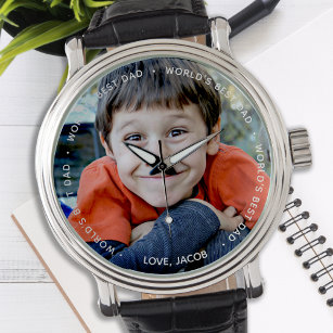 Reloj De Pulsera Custom Photo World's Best Dad