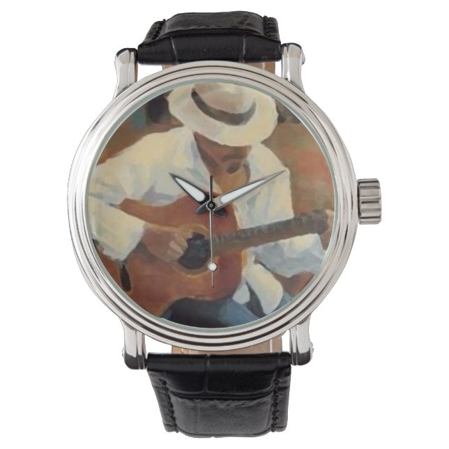 Reloj De Pulsera Custom retro guitar (Anverso)