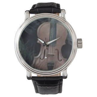 Reloj De Pulsera Custom retro violin_grey