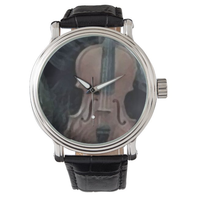 Reloj De Pulsera Custom retro violin_grey (Anverso)