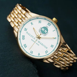 Reloj De Pulsera Custom Wedding Keepsake Monogram Names & Initials