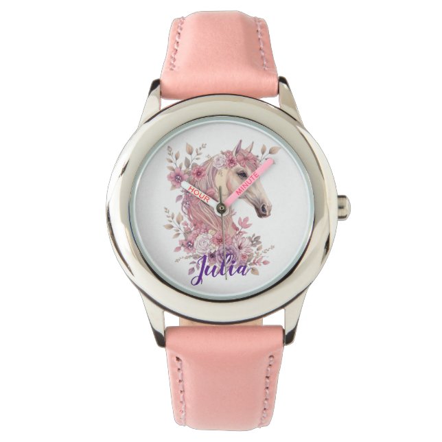 Reloj De Pulsera Customizable Pretty Ponies and Petals (Anverso)