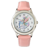 Cuta acuarela personalizada delfín de sirena