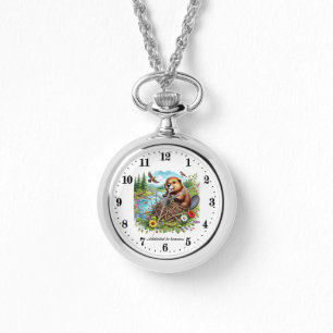 Reloj De Pulsera Cuta adicta a los castores amantes de los animales