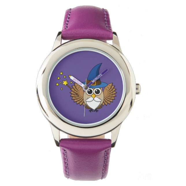 Reloj De Pulsera Cute a Merlin el Personalizado Lechuza Mago (Anverso)