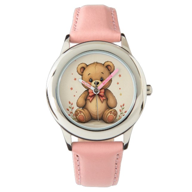 Reloj De Pulsera Cute adorable little brown bear with tie (Anverso)