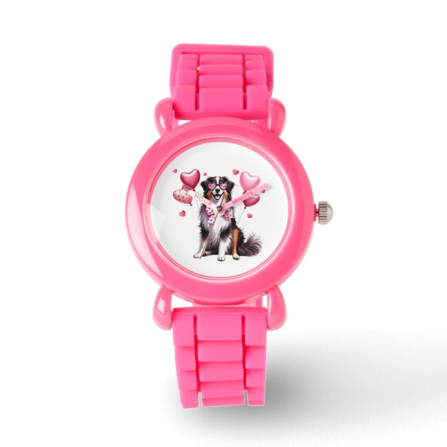 Reloj De Pulsera Cute American Shepherd Kids Watch (Anverso)