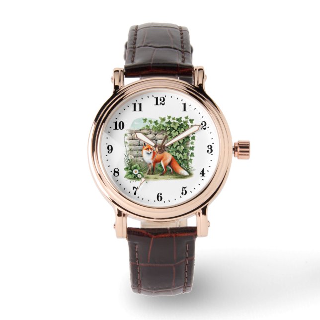 Reloj De Pulsera Cute animal fox lovers  (Anverso)