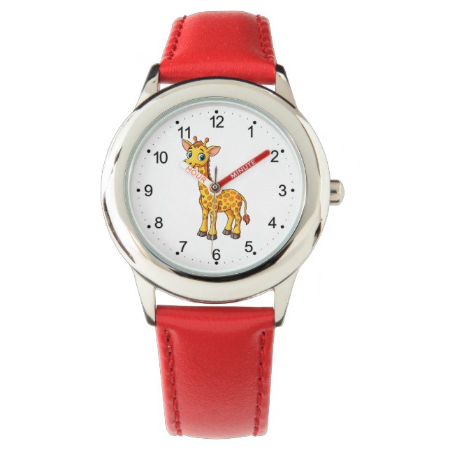 Reloj De Pulsera Cute Baby Giraffe Cartoon-35281 (Anverso)