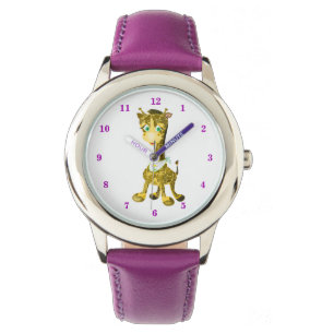 Reloj De Pulsera Cute Baby Giraffe - Púrpura