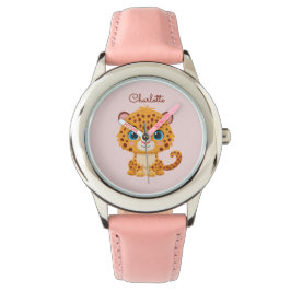 Reloj De Pulsera Cute Baby Leopard Safari Animal Kids