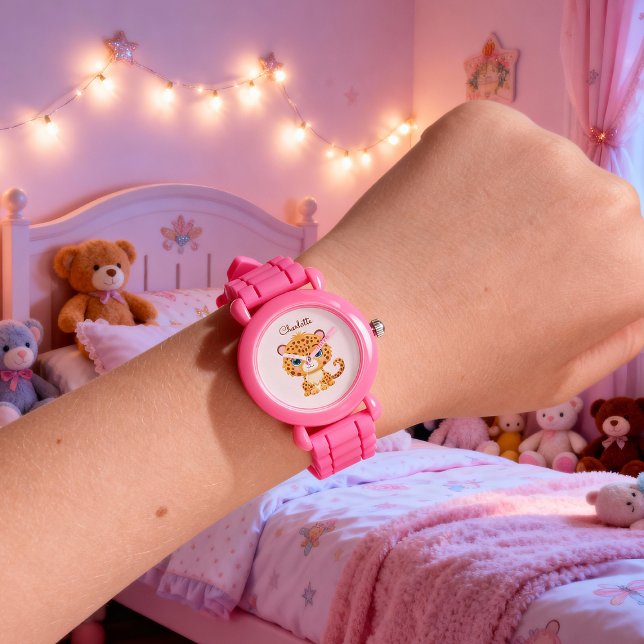 Reloj De Pulsera Cute Baby Leopard Safari Animal Kids (Subido por el creador)