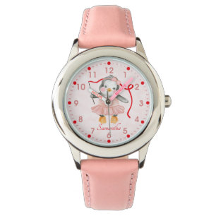 Reloj De Pulsera Cute Ballerina Penguin Pink Personalizado Watch