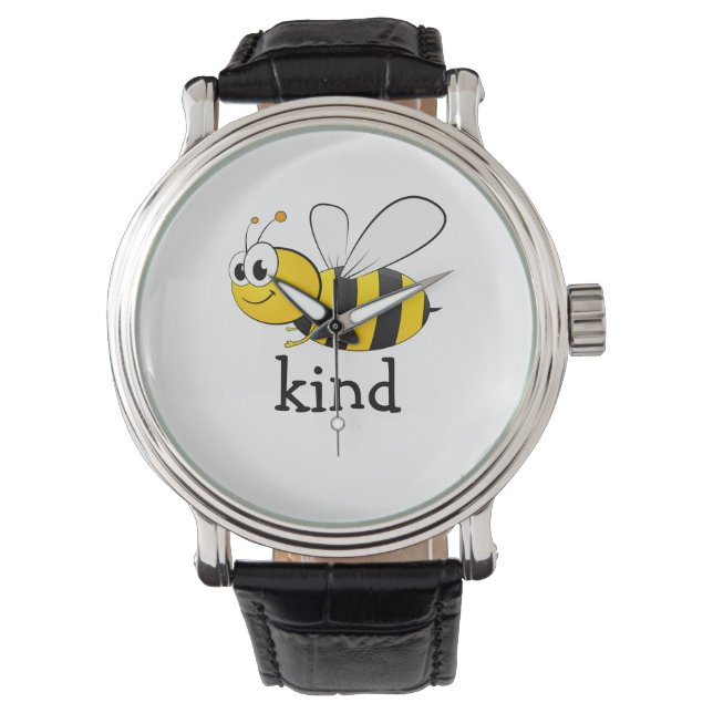 Reloj De Pulsera Cute Bee Kind (Anverso)