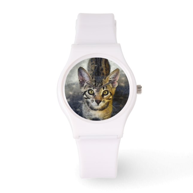 Reloj De Pulsera Cute Bengal Kitty (Anverso)