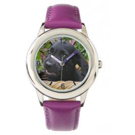 Reloj De Pulsera Cute Black Labrador Recuperador Perro Perro Perro 