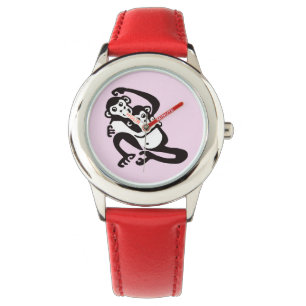 Reloj De Pulsera Cute BONOBO - Chimpancé en peligro - Rosa