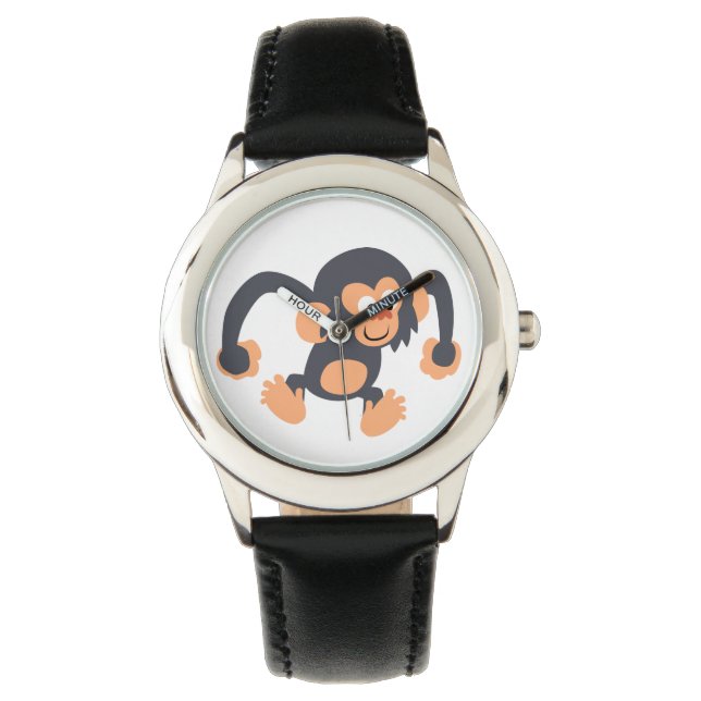 Reloj De Pulsera Cute Bouncy Personalizado Chimpanzee Watch (Anverso)
