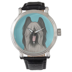 Reloj De Pulsera Cute Briard Cartoon Dog