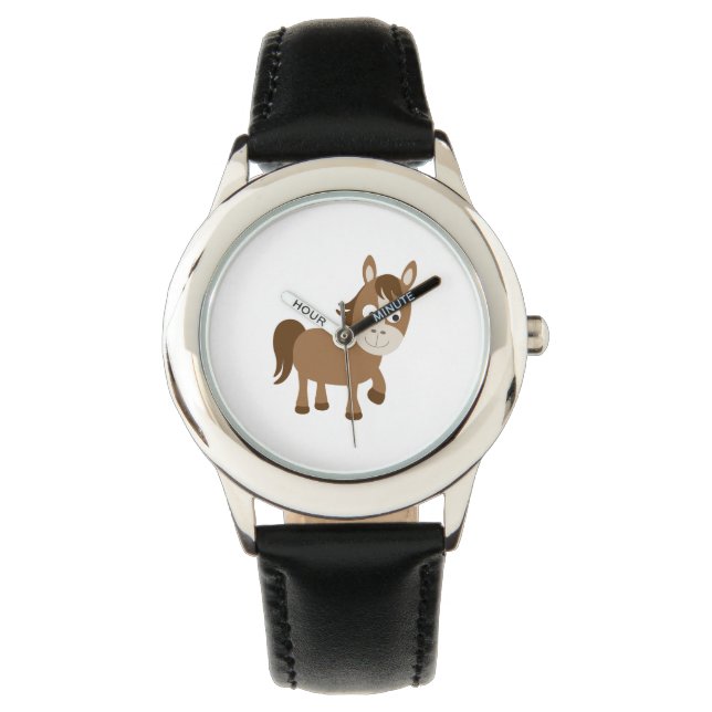 Reloj De Pulsera Cute Brown Horse (Anverso)